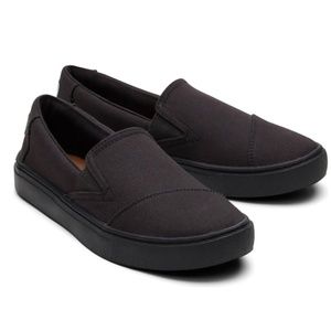 TOMS Luca Slip-On Sneaker (Women) 7.5M, BLACK/BLACK CANVAS